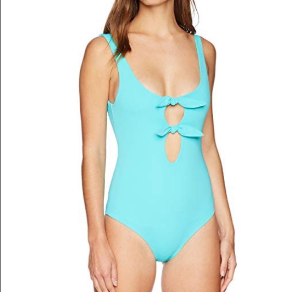 Mara Hoffman Other - mara hoffman // turquoise tie front swimsuit